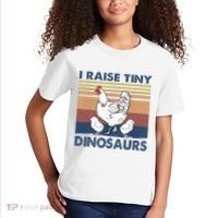 Funny I Raise Tiny Dinosaurs Chicken Joke Farmer Men Women Kids T-Shirt thumb 2