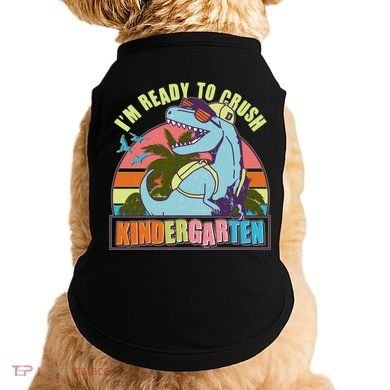 Funny I'm Ready To Crush Kindergarten Retro Dinosaur Doggie Tank
