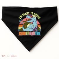 Funny I'm Ready To Crush Kindergarten Retro Dinosaur USA-Made Doggie Bandana thumb 0