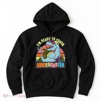 Funny I'm Ready To Crush Kindergarten Retro Dinosaur Hoodie thumb 0