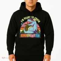 Funny I'm Ready To Crush Kindergarten Retro Dinosaur Hoodie thumb 2