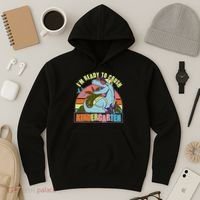 Funny I'm Ready To Crush Kindergarten Retro Dinosaur Hoodie thumb 3