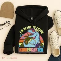 Funny I'm Ready To Crush Kindergarten Retro Dinosaur Hoodie thumb 4