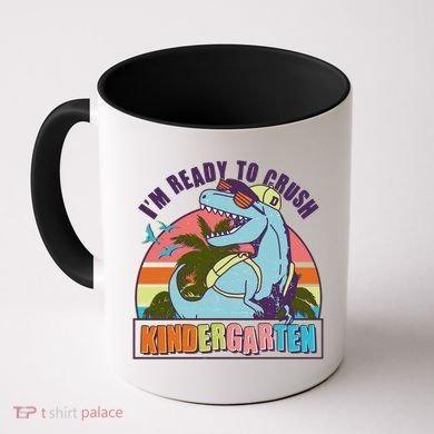 Funny I'm Ready To Crush Kindergarten Retro Dinosaur Coffee Mug