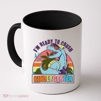 Funny I'm Ready To Crush Kindergarten Retro Dinosaur Coffee Mug thumb 0