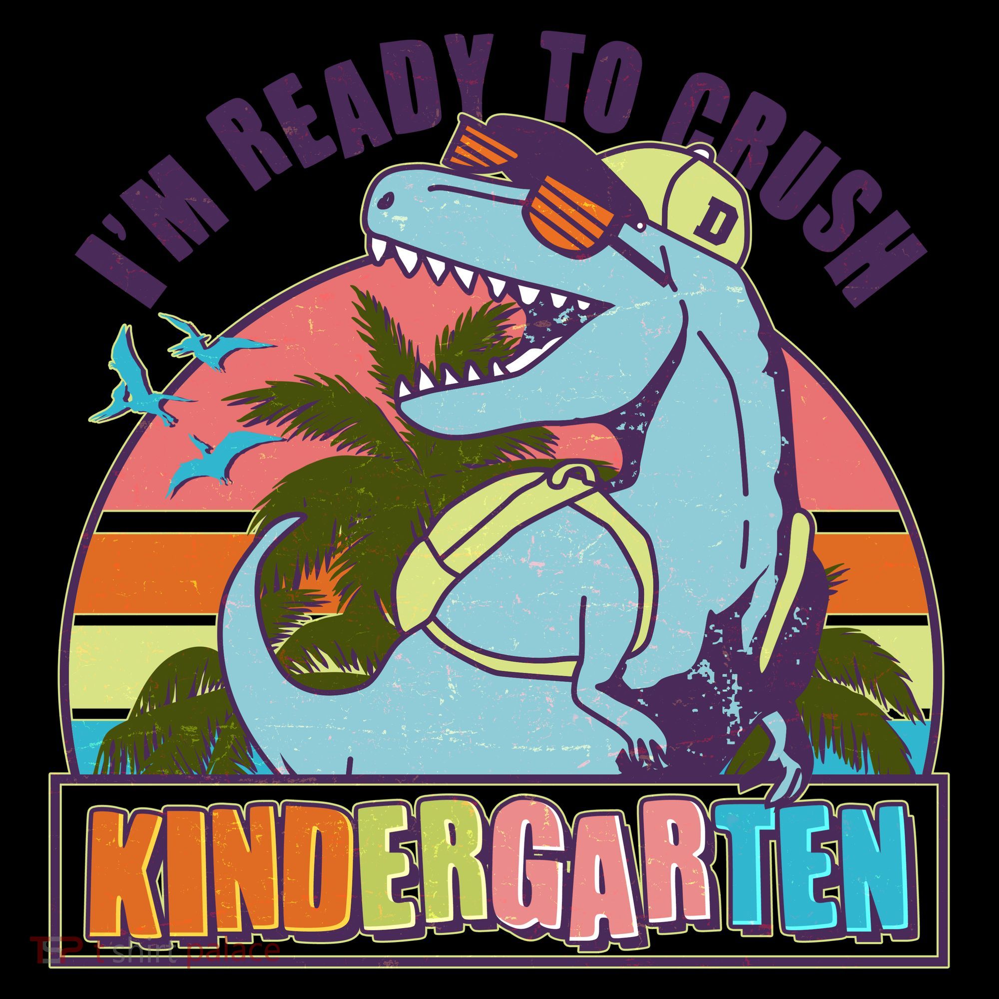 Funny I'm Ready To Crush Kindergarten Retro Dinosaur Coffee Mug
