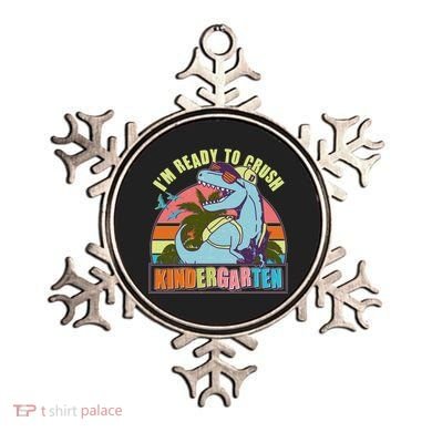 Funny I'm Ready To Crush Kindergarten Retro Dinosaur Ornament
