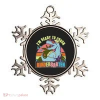 Funny I'm Ready To Crush Kindergarten Retro Dinosaur Ornament thumb 0
