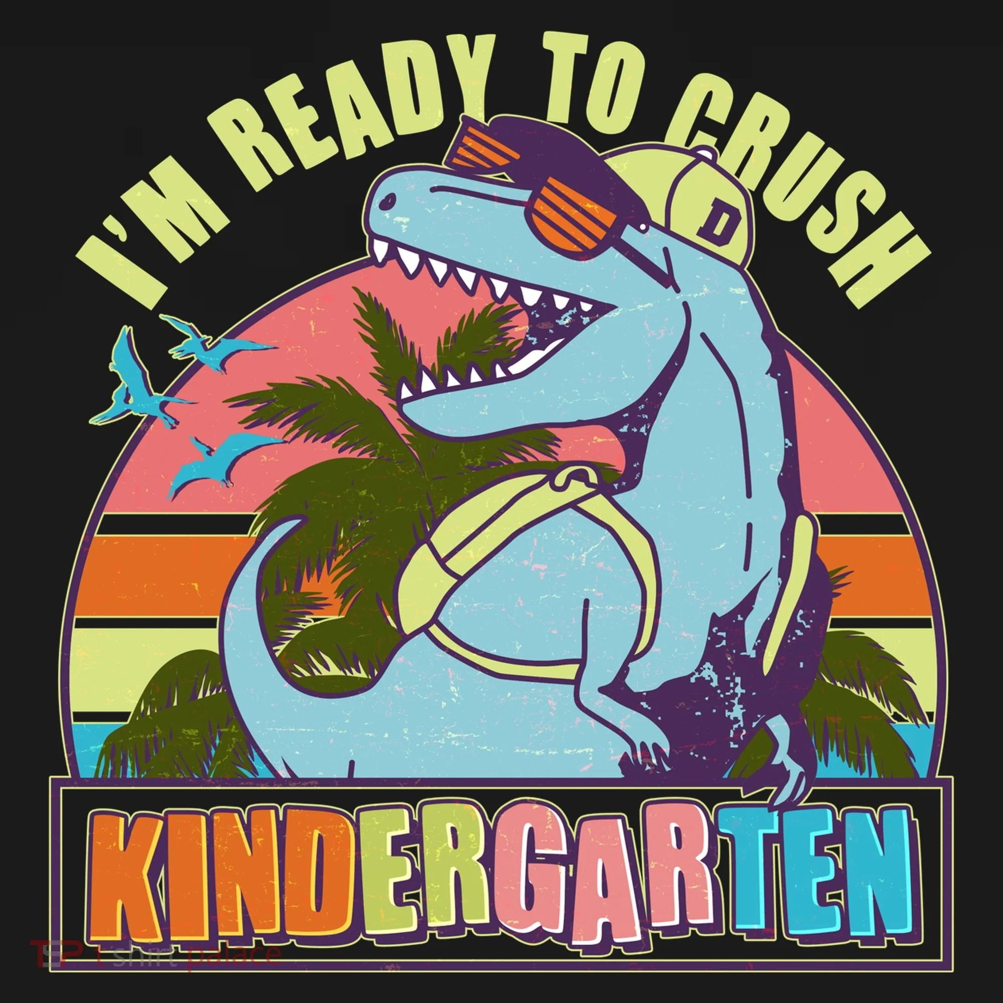 Funny I'm Ready To Crush Kindergarten Retro Dinosaur Ornament