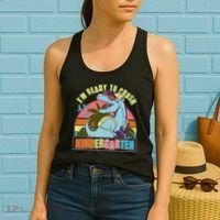 Funny I'm Ready To Crush Kindergarten Retro Dinosaur Women's Tank Top thumb 2