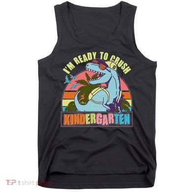 Funny I'm Ready To Crush Kindergarten Retro Dinosaur Tank Top