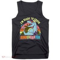 Funny I'm Ready To Crush Kindergarten Retro Dinosaur Tank Top thumb 0