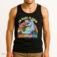 Funny I'm Ready To Crush Kindergarten Retro Dinosaur Tank Top thumb 3