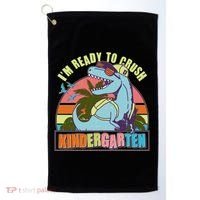 Funny I'm Ready To Crush Kindergarten Retro Dinosaur Golf Towel thumb 0