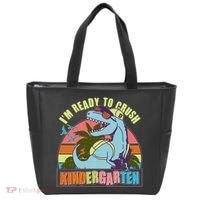 Funny I'm Ready To Crush Kindergarten Retro Dinosaur Tote Bag thumb 0