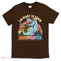 Funny I'm Ready To Crush Kindergarten Retro Dinosaur T-Shirt thumb 0