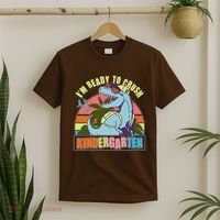 Funny I'm Ready To Crush Kindergarten Retro Dinosaur T-Shirt thumb 2