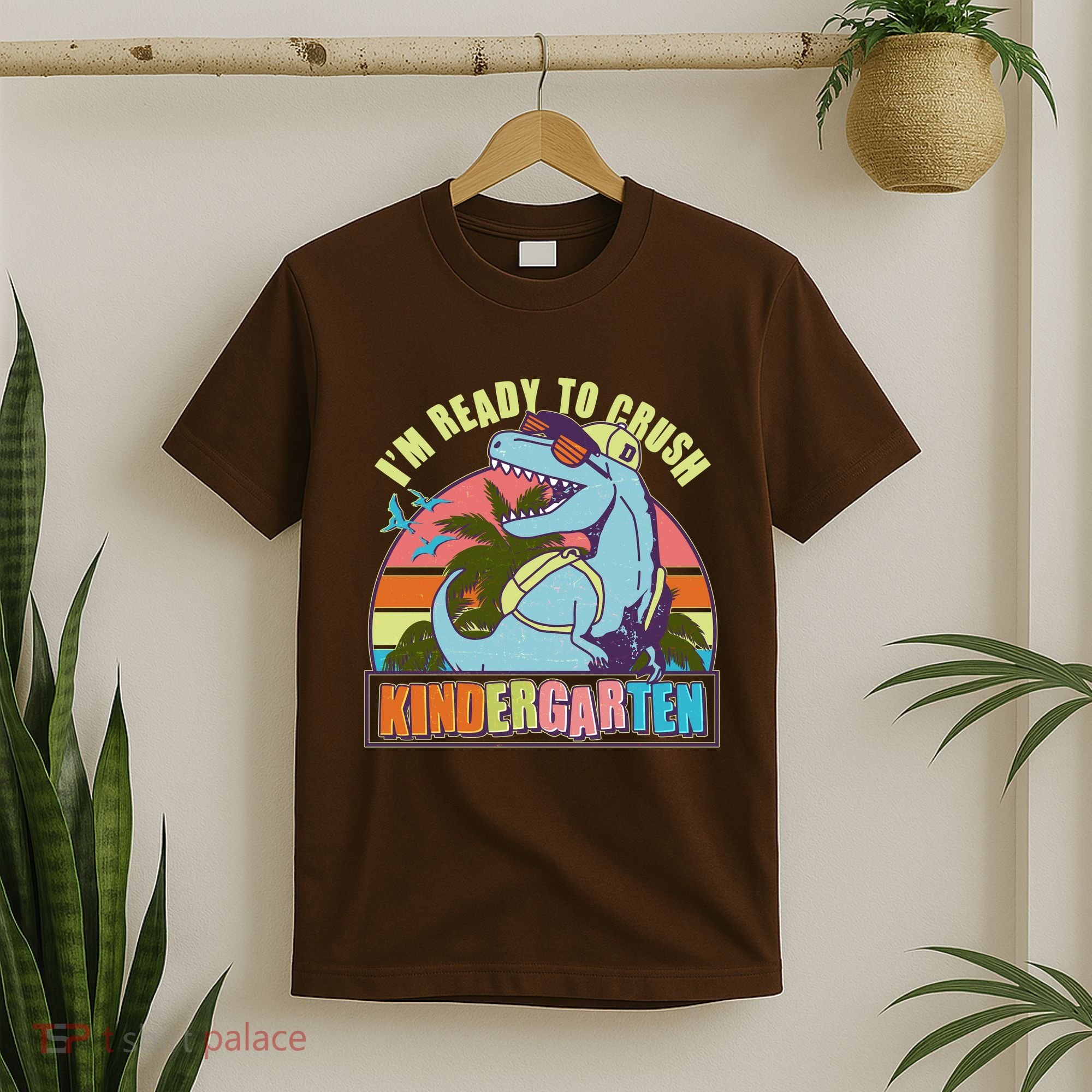 Funny I'm Ready To Crush Kindergarten Retro Dinosaur T-Shirt