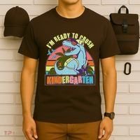 Funny I'm Ready To Crush Kindergarten Retro Dinosaur T-Shirt thumb 6