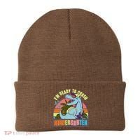 Funny I'm Ready To Crush Kindergarten Retro Dinosaur Beanie thumb 0