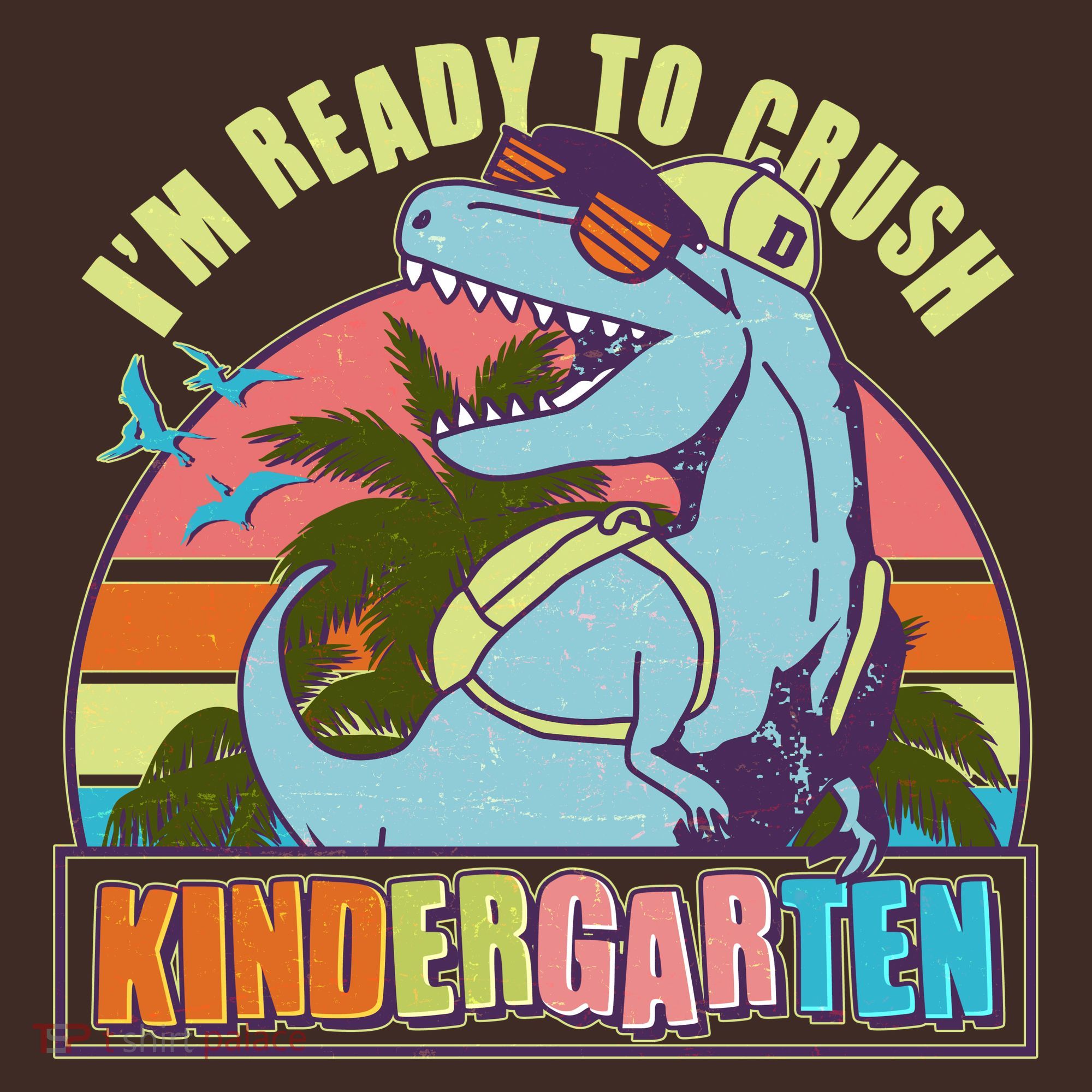 Funny I'm Ready To Crush Kindergarten Retro Dinosaur Beanie