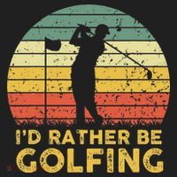 Funny Id Rather Be Golfing Women's Sweatshirt thumb 2