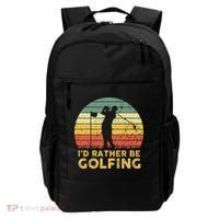 Funny Id Rather Be Golfing Backpack thumb 0