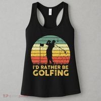 Funny Id Rather Be Golfing Women's Tank Top thumb 3