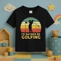 Funny Id Rather Be Golfing Toddler T-Shirt thumb 3