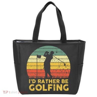 Funny Id Rather Be Golfing Tote Bag