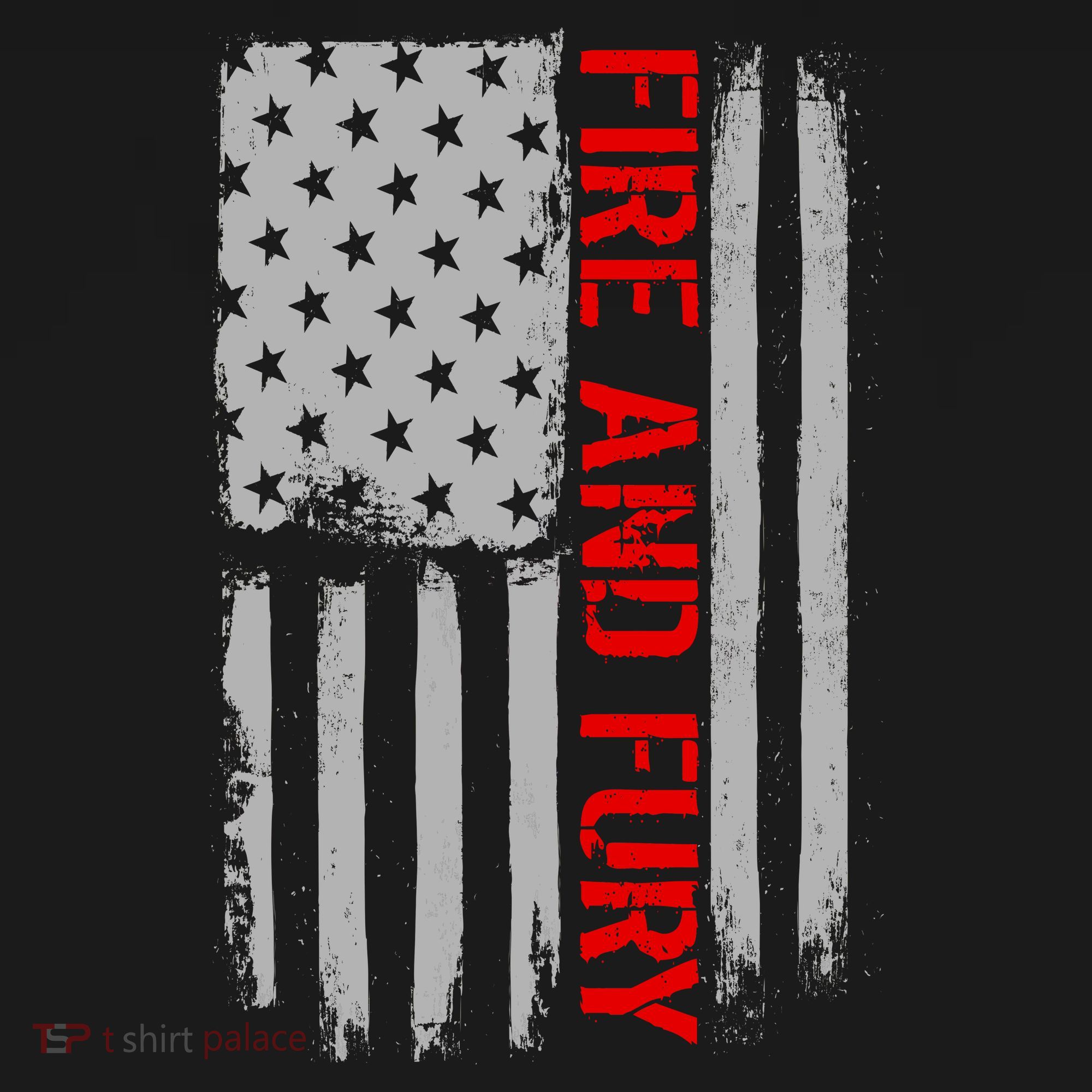 Fire and Fury Trump Military Power USA Flag Women's Hoodie
