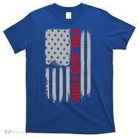 Fire and Fury Trump Military Power USA Flag T-Shirt thumb 0