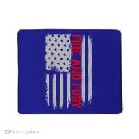 Fire and Fury Trump Military Power USA Flag Mousepad thumb 0
