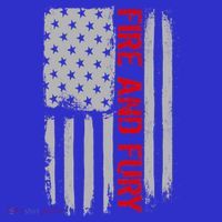 Fire and Fury Trump Military Power USA Flag Mousepad thumb 1