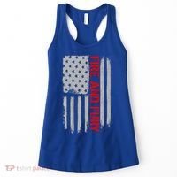Fire and Fury Trump Military Power USA Flag Women's Tank Top thumb 0
