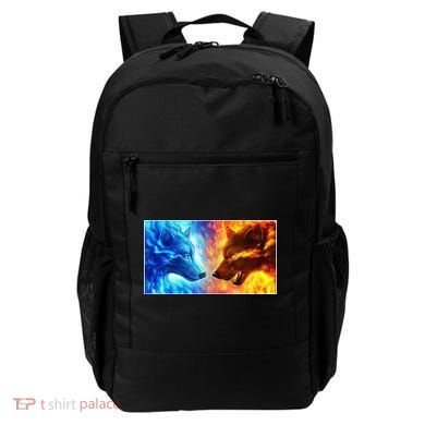 Fire And Ice Wolf Cool Graphic Backpack