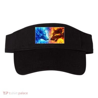 Fire And Ice Wolf Cool Graphic Visor