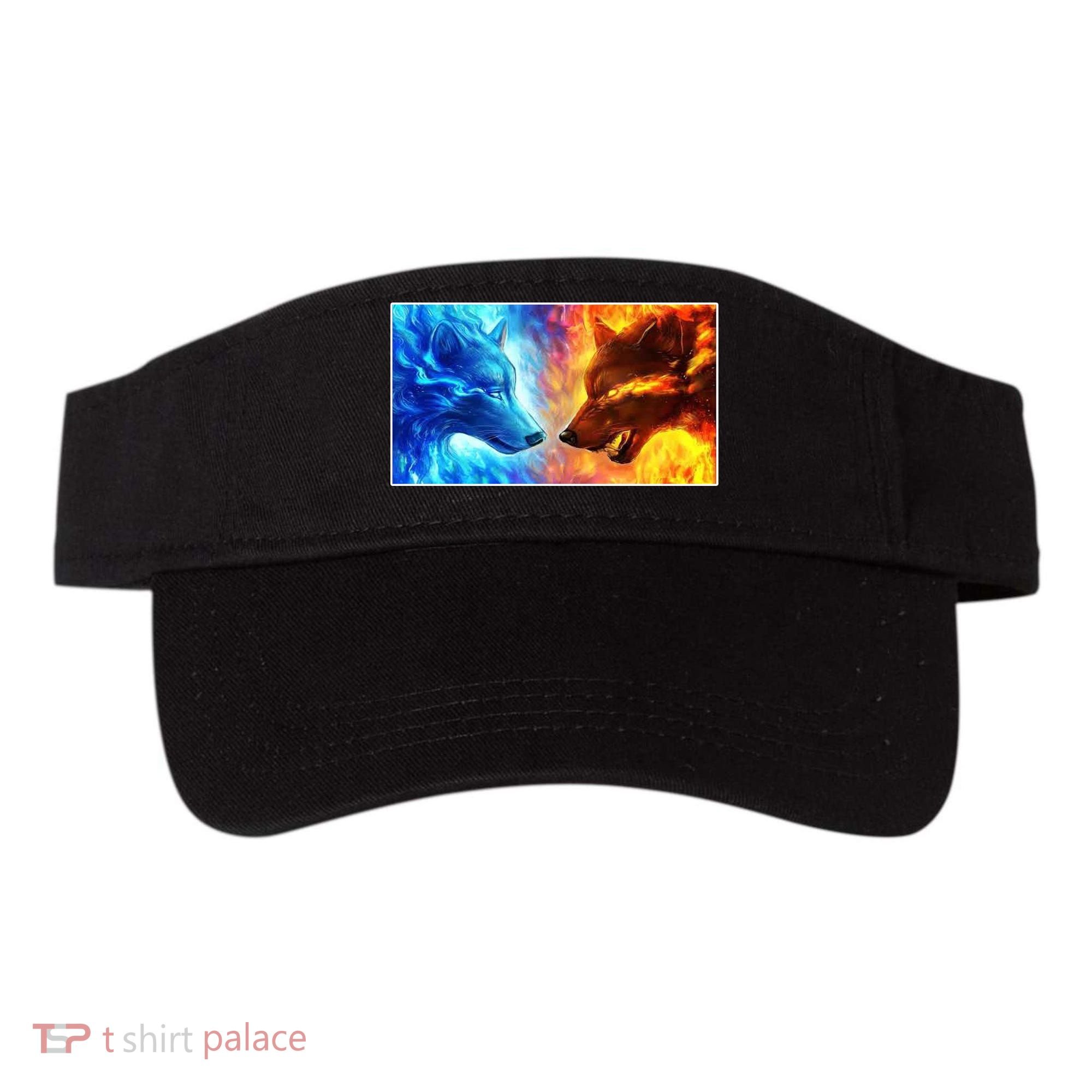 Fire And Ice Wolf Cool Graphic Visor