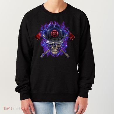 Fire Dept Flame Skull Women's Sweatshirt