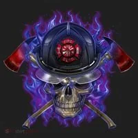 Fire Dept Flame Skull Women's Sweatshirt thumb 2