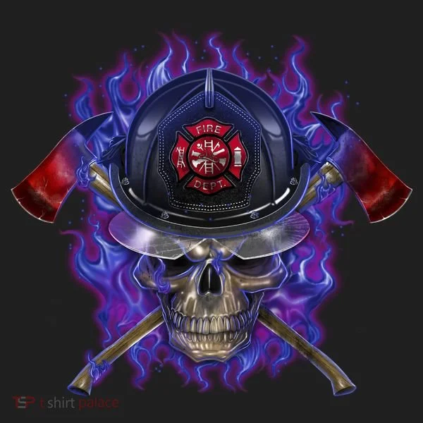 Fire Dept Flame Skull Women's Sweatshirt