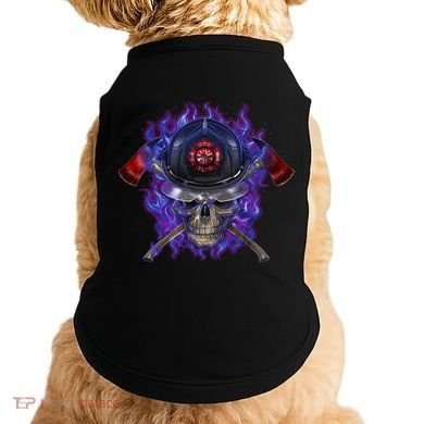 Fire Dept Flame Skull Doggie Tank