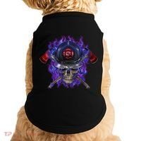 Fire Dept Flame Skull Doggie Tank thumb 0
