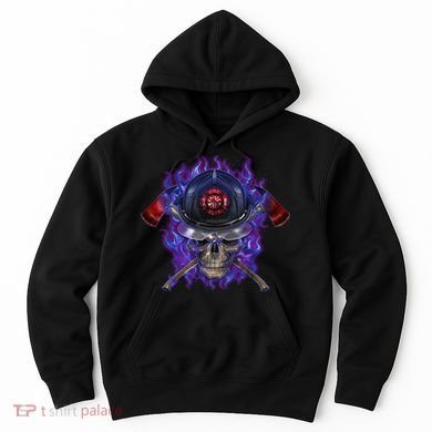Fire Dept Flame Skull Hoodie