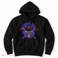 Fire Dept Flame Skull Hoodie thumb 0