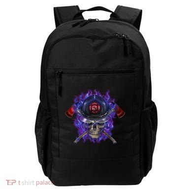 Fire Dept Flame Skull Backpack