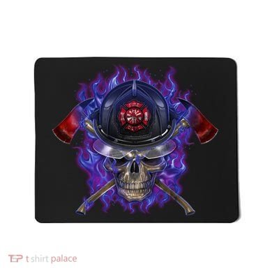 Fire Dept Flame Skull Mousepad