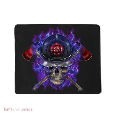 Fire Dept Flame Skull Mousepad