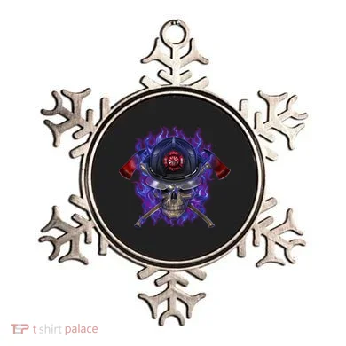 Fire Dept Flame Skull Ornament