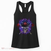 Fire Dept Flame Skull Women's Tank Top thumb 0